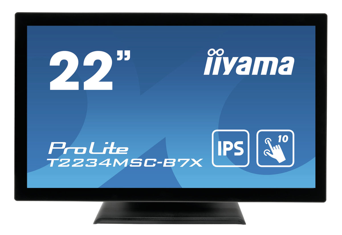 iiyama ProLite T2234MSC-B7X - LED monitor - 22" (21.5" viewable) - touch screen - 1920 x 1080 Full HD (1080p) @ 60 Hz - IPS - 350 cd/m² - 1000:1 - 8 ms - HDMI, VGA , DisplayPort - speakers - matte black