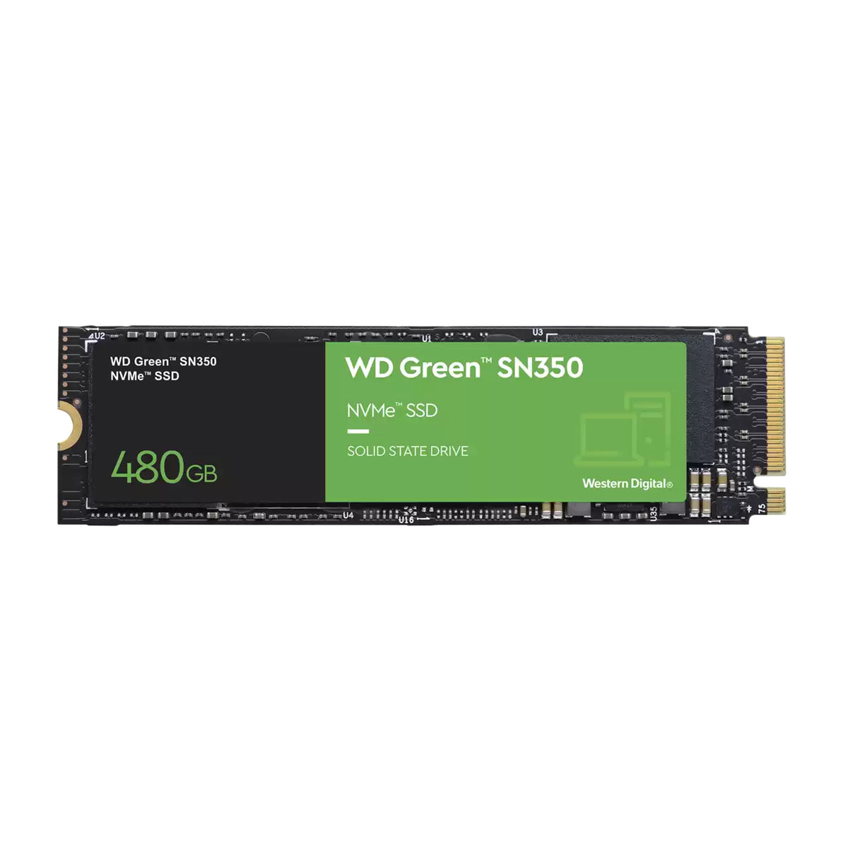 WD Green SN350 NVMe SSD WDS480G2G0C - SSD - 480 GB - internal - M.2 2280 - PCIe 3.0 x4 (NVMe)