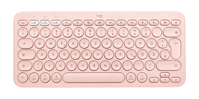 Logitech K380 Multi-Device Bluetooth Keyboard - Teclado - sem fios - Bluetooth 3.0 - QWERTY - Espanhol - rosa