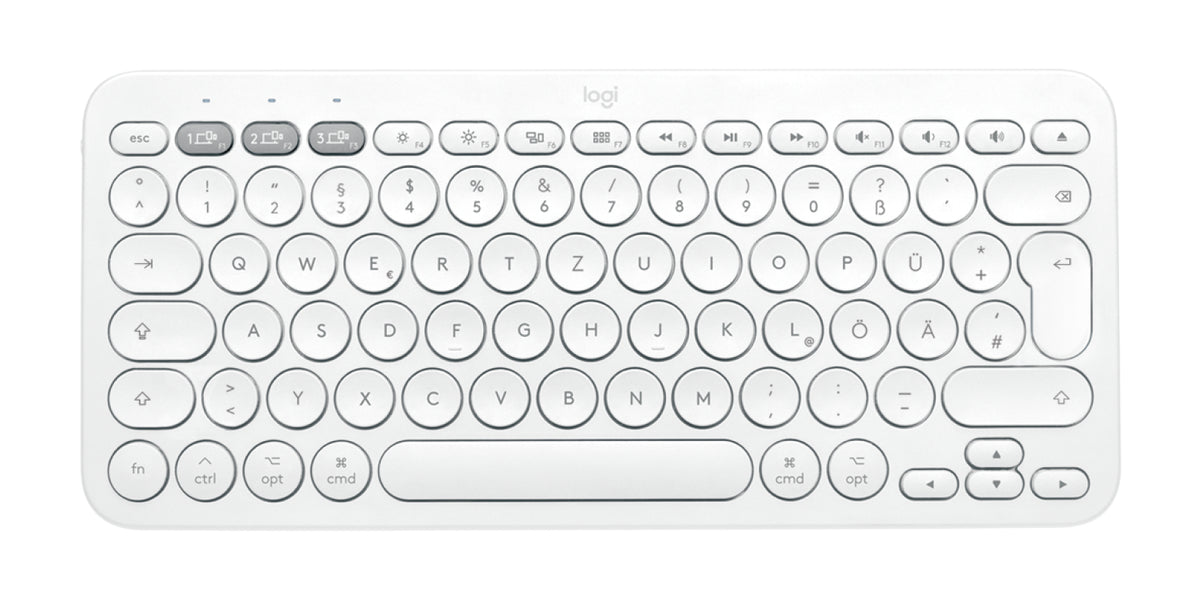 Logitech K380 Multi-Device Bluetooth Keyboard - Keyboard - Wireless - Bluetooth 3.0 - QWERTZ - German - off-white