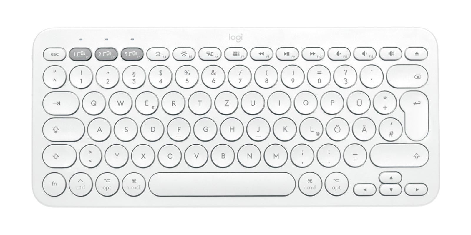 Logitech K380 Multi-Device Bluetooth Keyboard - Keyboard - Wireless - Bluetooth 3.0 - QWERTY - Spanish - off-white