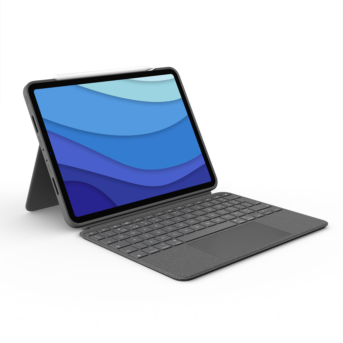 Logitech Combo Touch - Keyboard and folio folder - with trackpad - backlit - Apple Smart connector - QWERTZ - Swiss - oxford gray - for Apple 11-inch iPad Pro (1st generation, 2nd generation, 3rd generation)