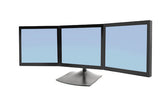 Ergotron DS100 Triple-Monitor Desk Stand - Plataforma - para 3 visores LCD - alumínio, aço - preto - tamanho de tela: até 21" - montável na secretária