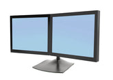 Ergotron DS100 - Plataforma - horizontal - para 2 pantallas LCD - aluminio, acero - negro - tamaño de pantalla: hasta 24" - Computadora de escritorio