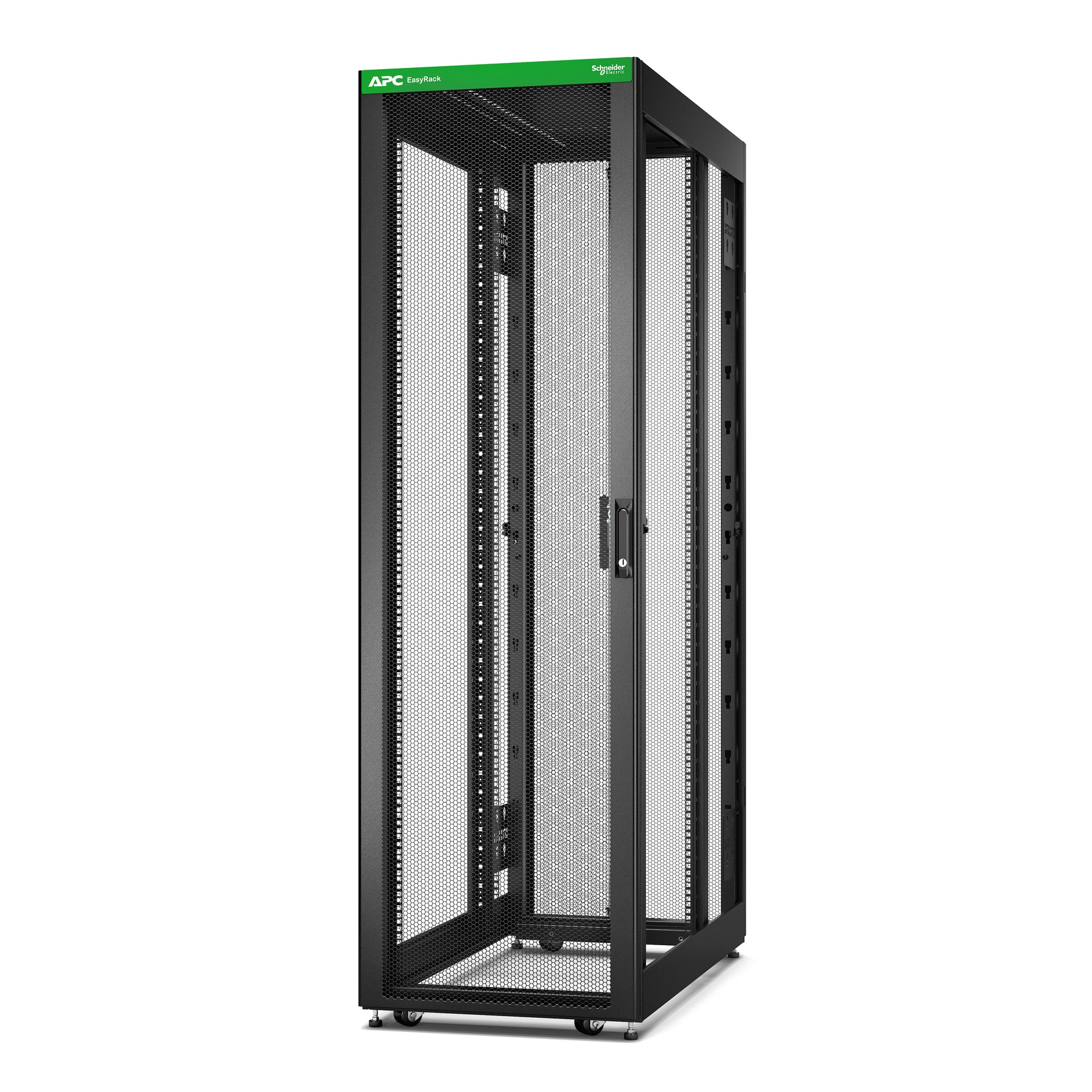 APC EASY RACK 600MM/ 42U/ 1200MM C/PATAS RUEDAS TECHO Y 4 SUPO/SIN PANELES LATERALES