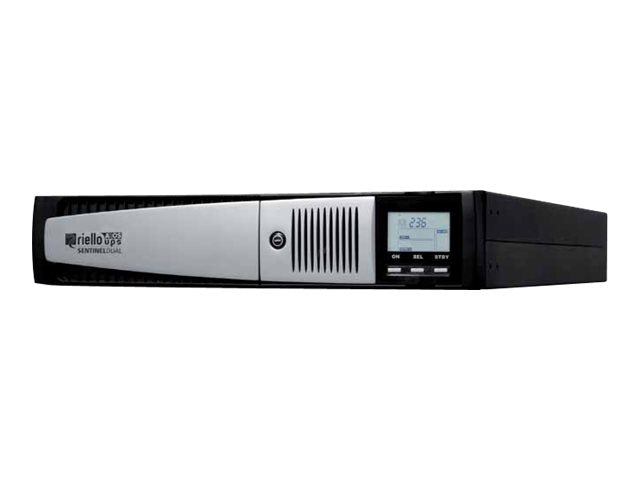 Riello UPS Sentinel Dual SDH 1500 - UPS - AC 220/230/240 V - 1.35 kW - 1500 VA - RS-232, USB - conectores de saída: 8 - 2U - 19" - preto (SDH 1500)