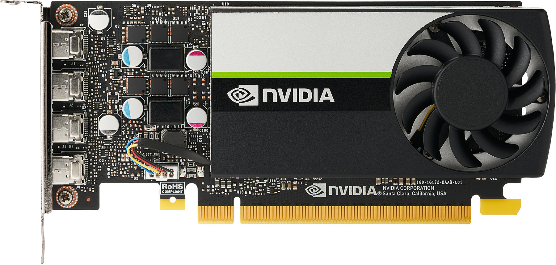 NVIDIA Quadro T1000 - Graphics Card - Quadro T1000 - 4 GB GDDR6 - PCIe 3.0 x16 - 4 x Mini DisplayPort - for Workstation Z2 G5, Z2 G8, Z2 G9, Z4 G4, Z6 G4, Z8 G4