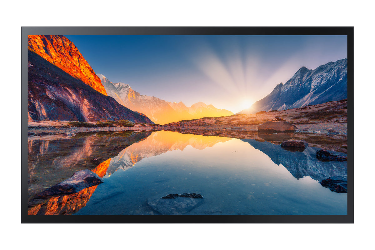 Samsung QM43R-T - 43" Classe Diagonal (42.5" visível) - QMR-T Series ecrã LCD com luz de fundo LED - sinalização digital - com ecrã tátil - 4K UHD (2160p) 3840 x 2160 - de iluminação lateral - preto