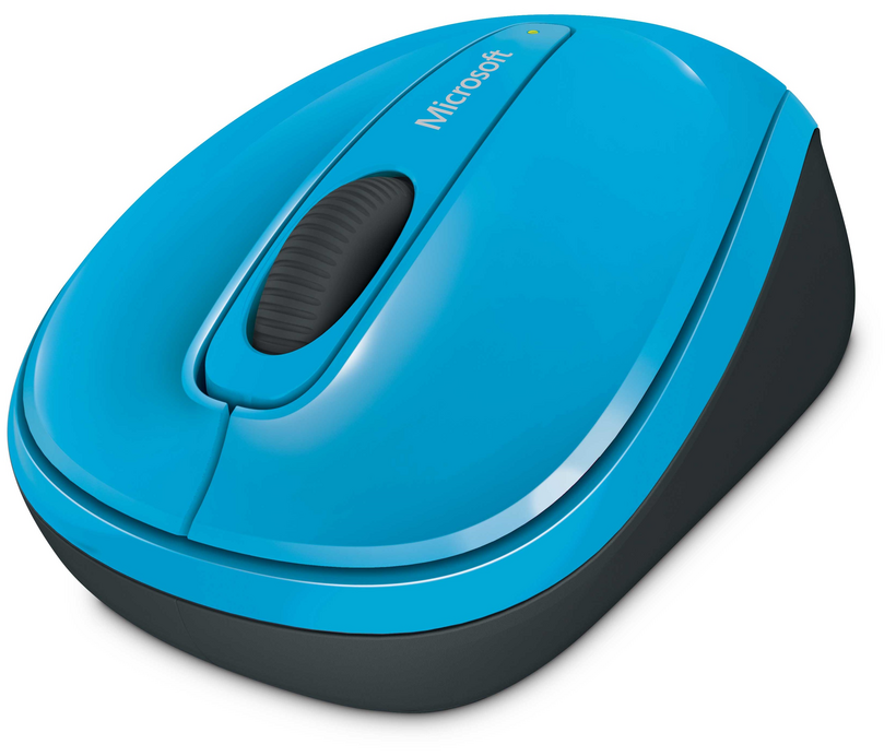 Microsoft Wireless Mobile Mouse 3500 - Ratón - para diestros y zurdos - óptico - 3 botones - inalámbrico - 2,4 GHz - receptor inalámbrico USB - azul cian