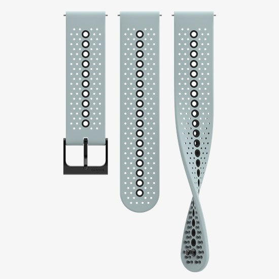 Suunto Athletic 1 - Smart watch watch strap - Ventilated - Size Small/Medium - Black, Ice blue - for Suunto 9 Peak