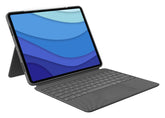 Logitech Combo Touch - Keyboard and folio folder - with trackpad - backlit - Apple Smart connector - QWERTY - US international standard - oxford gray - for Apple 12.9-inch iPad Pro (5th generation)