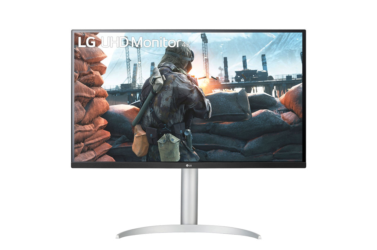 LG 32UP550-W - Monitor LED - 31,5" - 3840 x 2160 4K UHD (2160p) @ 60 Hz - VA - 350 cd/m² - 3000:1 - HDR10 - 4 ms - 2xHDMI, DisplayPort, USB-C - altavoces - blanco mate, negro opaco, plata mate cepillada