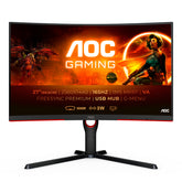 AOC MONITOR VA 27 QHD CURVO 1MS 165HZ HDMI DP USB COLUNAS HAS CQ27G3SU/BK