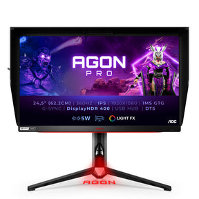 AOC MONITOR LED IPS 25 FHD 1MS 360HZ HDMI DP USB COLUNAS GAMING AG254FG