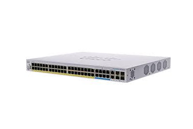 Cisco Business 350 Series CBS350-48NGP-4X - Switch - L3 - Admin - 40 x 10/100/1000 (PoE+) + 8 x 100/1000/2.5G/5G (PoE++) + 2 x combo 10 Gigabit SFP+/RJ- 45 + 2 x 10 Gigabit SFP+ - montaje en riel - PoE+ (740W)