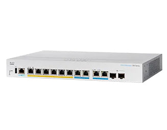 Cisco Business 350 Series CBS350-8MP-2X - Switch - L3 - Admin - 8 x 100/1000/2.5G (PoE+) + 2 x 10 Gigabit SFP+/RJ-45 combo - rail mountable - PoE+ (240W)