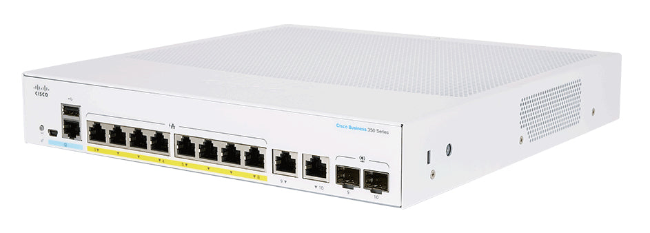 Cisco Business 250 Series CBS250-8PP-D - Interruptor - L3 - inteligente - 8 x 10/100/1000 (PoE+) - desktop - PoE+ (45 W)