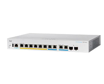 Cisco Business 350 Series CBS350-8MGP-2X - Switch - L3 - Administered - 6 x 10/100/1000 (PoE+) + 2 x 2.5GBase-T (PoE+) + 2 x 10 Gigabit SFP+/RJ-45 combo - mountable on rail - PoE+ (124 W)