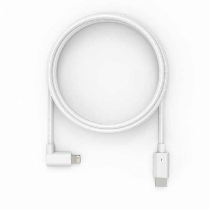 Compulocks 6FT USB-C to 90 Degree Lightning Charging Cable - Lightning Cable - USB-C Straight Male to Lightning Right Angle Male - 1.83 m - White - for Apple iPad/iPhone/iPod (Lightning)