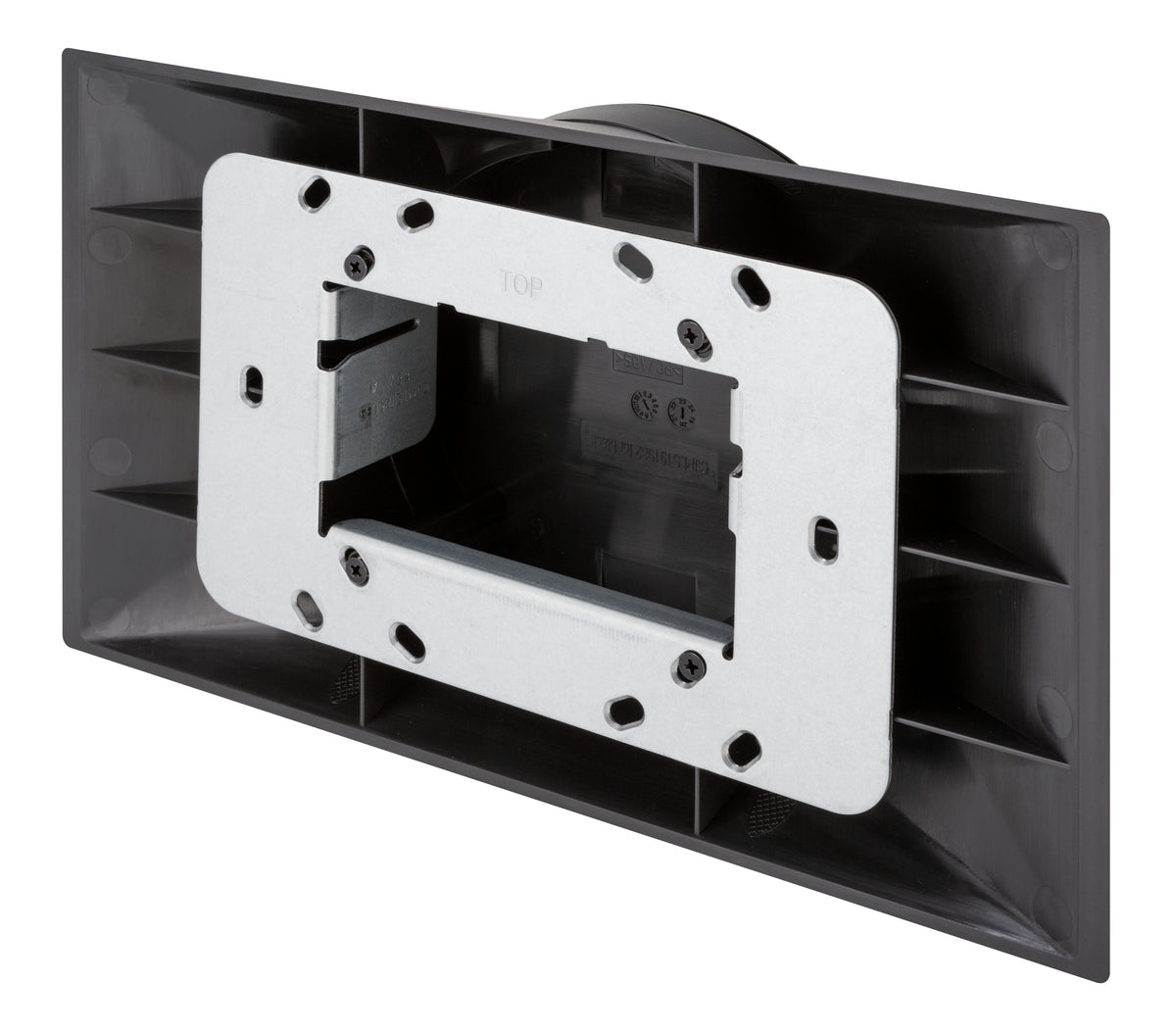 Crestron - Kit de montaje (cubierta, caja posterior adhesiva, riel con respaldo adhesivo (3 secciones)) - Multisuperficie - Para pantalla táctil - Plástico - Negro plano - Montable en superficie, montado en vidrio - Para Crestron TS-1070-BS