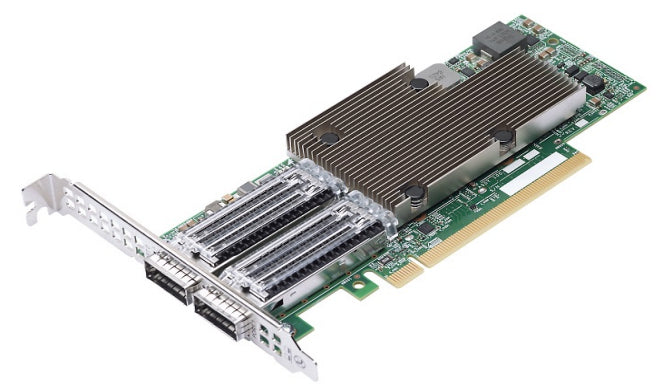 Broadcom NetXtreme E-Series P2100G - Network Adapter - PCIe 4.0 x16 Low Profile - 100 Gigabit QSFP56 x 2