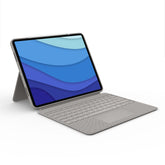 Logitech Combo Touch - Keyboard and folio folder - with trackpad - backlit - Apple Smart connector - QWERTZ - German - sand - for Apple 12.9-inch iPad Pro (5th generation)