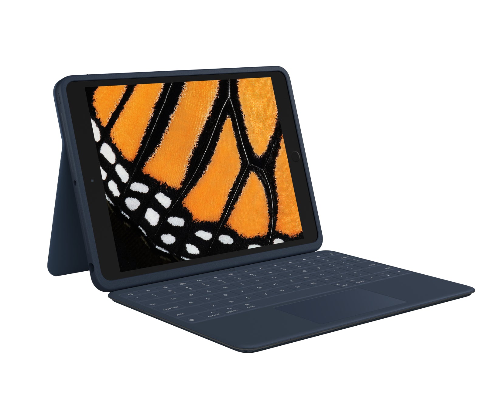 Logitech Rugged Combo 3 Touch for Education - Keyboard and folio folder - with trackpad - Apple Smart connector - QWERTY - Pan-Nordic - academic - for Apple 10.2-inch iPad (7th generation, 8th generation, 9th generation)