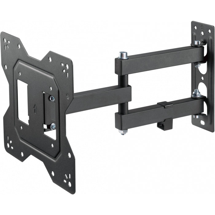 VISION Display Wall Arm Mount - LIFETIME WARRANTY - fits display 20-50" with VESA sizes up to 200 x 200 - 3 degree tilt up, 10 degree tilt down - reach from wall 56-378 mm, 2.2-14.9" - thumbscrews - SWL 25 kg, 55 lb - black