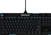 Logitech Pro X - Teclado - luz traseira - USB - QWERTY - Padrão internacional americano - interruptor: GX Red Linear - preto