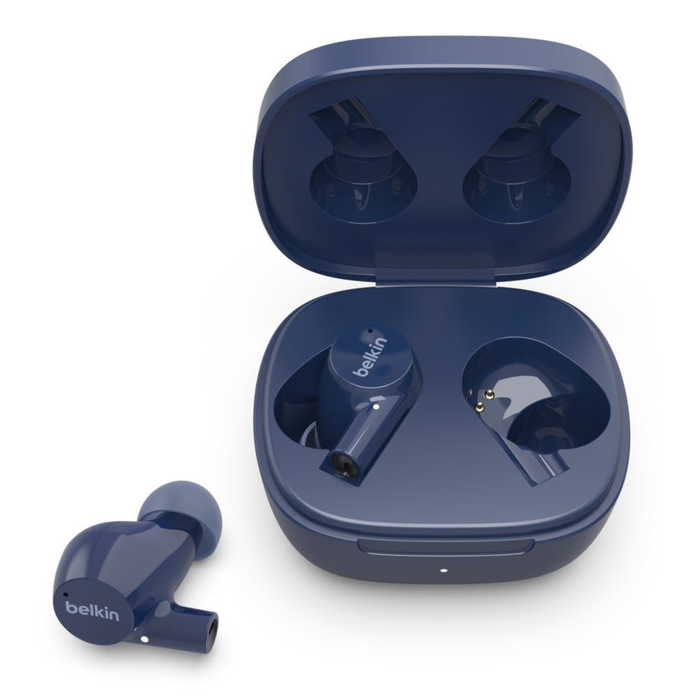 Belkin SoundForm Rise - Auscultadores sem fios com microfonoe - intra-auricular - bluetooth - azul