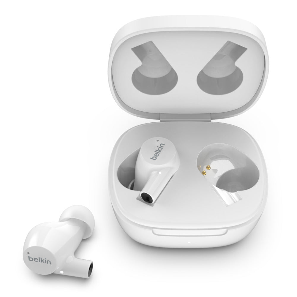 Belkin SoundForm Rise - Auscultadores sem fios com microfonoe - intra-auricular - bluetooth - branco