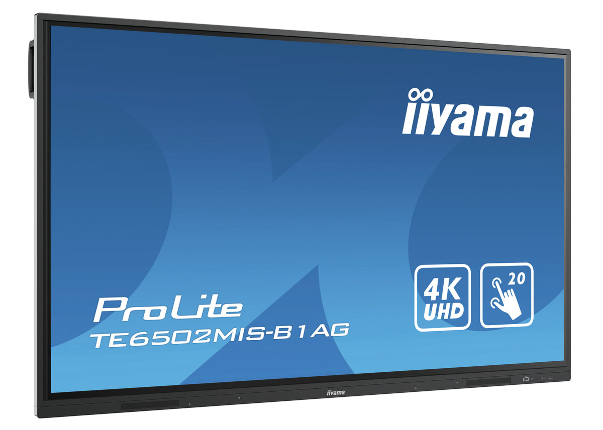 iiyama ProLite TE6502MIS-B1AG - 65" Diagonal Class LCD display with LED backlight - interactive digital signage - with built-in media player and touchscreen (multi touch) - Android - 4K UHD (2160p) 3840 x 2160 - black, matte