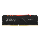 Kingston FURY Beast RGB - DDR4 - módulo - 8 GB - DIMM 288-pin - 3200 MHz / PC4-25600 - CL16 - 1.35 V - unbuffered - sem ECC - preto