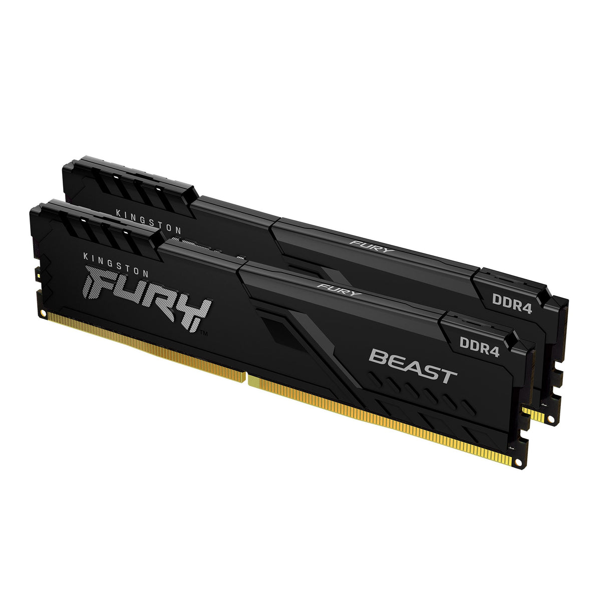 Kingston FURY Beast - DDR4 - kit - 16 GB: 2 x 8 GB - 288-pin DIMM - 2666 MHz / PC4-21300 - CL16 - 1.2 V - unbuffered - no ECC - black