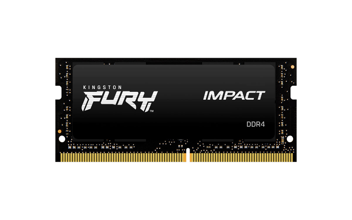 Kingston FURY Impact - DDR4 - module - 8 GB - 260-pin SO DIMM - 2666 MHz / PC4-21300 - CL15 - 1.2 V - unbuffered - no ECC - black