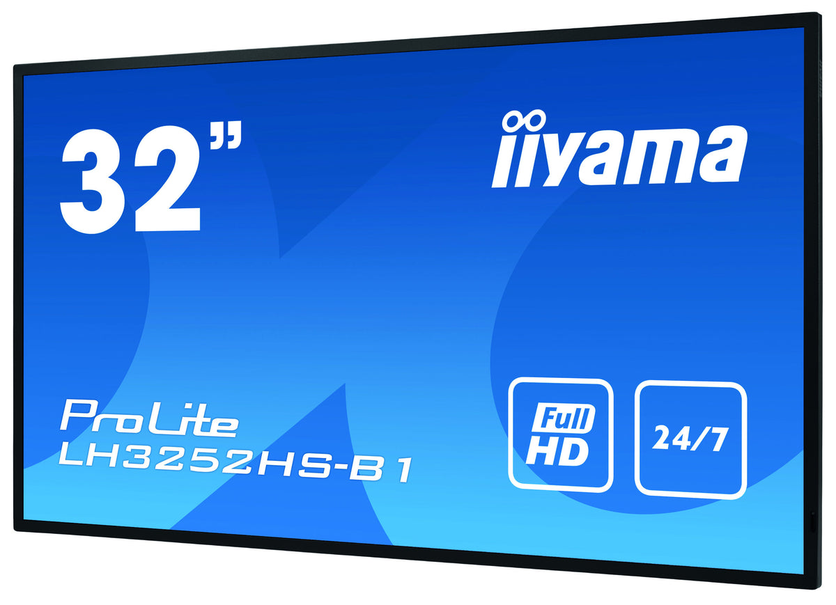 iiyama ProLite LH3252HS-B1 - Pantalla LCD de clase diagonal de 32" (31,5" visibles) con retroiluminación LED - Señalización digital - Android - 1080p 1920 x 1080 - Negro opaco