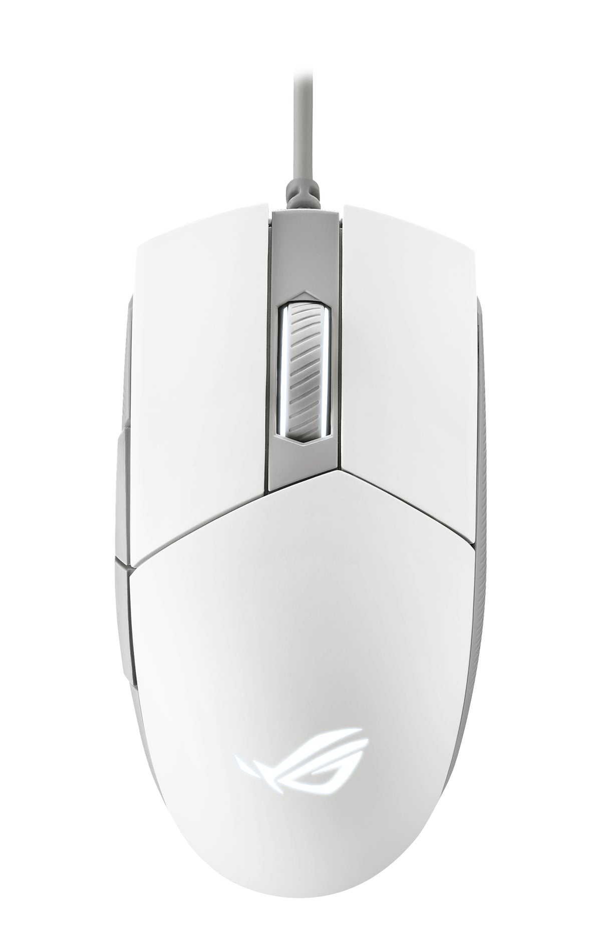 ASUS ROG Strix Impact II - Ratón - para diestros y zurdos - óptico - 5 botones - con cable - USB - blanco luna