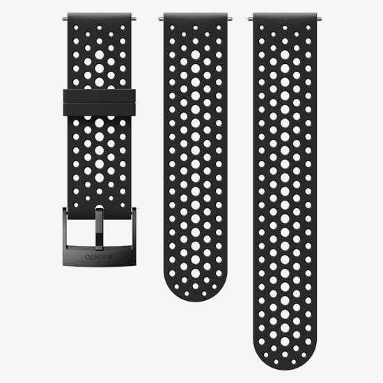 Suunto Athletic 1 - Smartwatch watch strap - ventilated - Small/Medium size - black - for Suunto 7, 9, Spartan Sport, Spartan Sport HR Baro Amber, Spartan Sport HR Baro Stealth