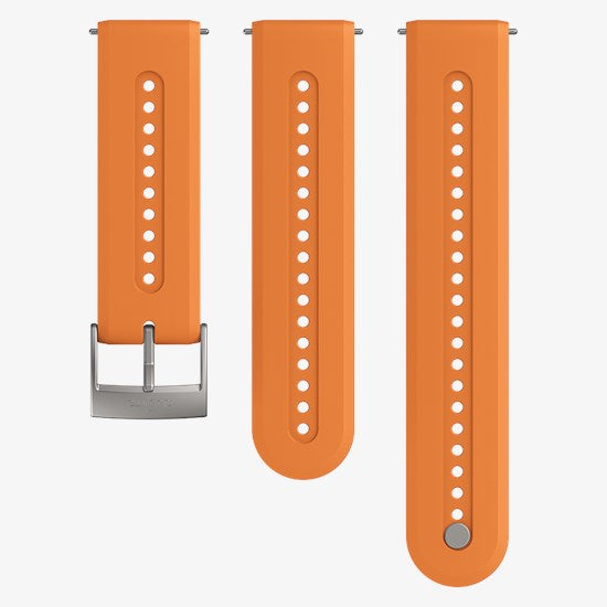 Suunto Athletic 7 - Smart watch watch strap - size Small/Medium - orange, granite - for Suunto 7, 9, Spartan Sport, Spartan Sport HR Baro Amber, Spartan Sport HR Baro Stealth