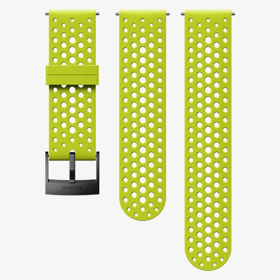 Suunto Athletic 1 - Smart Watch Watch Strap - Vented - Size Small/Medium - Black, Lime - for Suunto 7, 9, Spartan Sport, Spartan Sport HR Baro Amber, Spartan Sport HR Baro Stealth