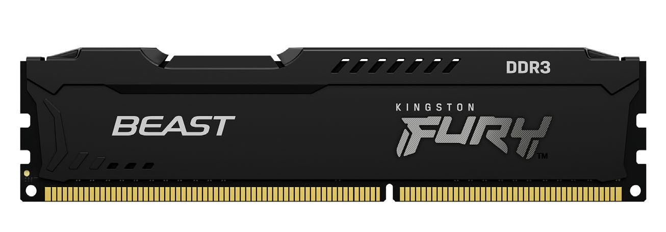 Kingston FURY Beast - DDR3 - kit - 8 GB: 2 x 4 GB - DIMM de 240 pines - 1600 MHz / PC3-12800 - CL10 - 1,5 V - sin búfer - sin ECC - negro