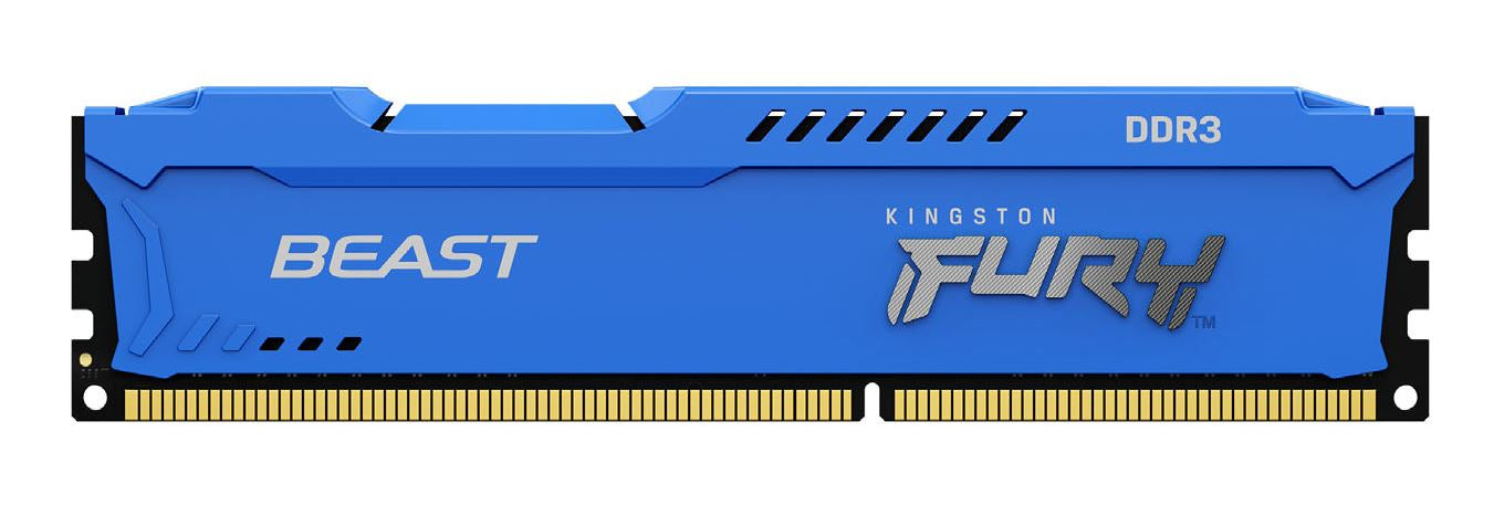 Kingston FURY Beast - DDR3 - kit - 8 GB: 2 x 4 GB - DIMM de 240 pines - 1600 MHz / PC3-12800 - CL10 - 1,5 V - sin búfer - sin ECC - azul