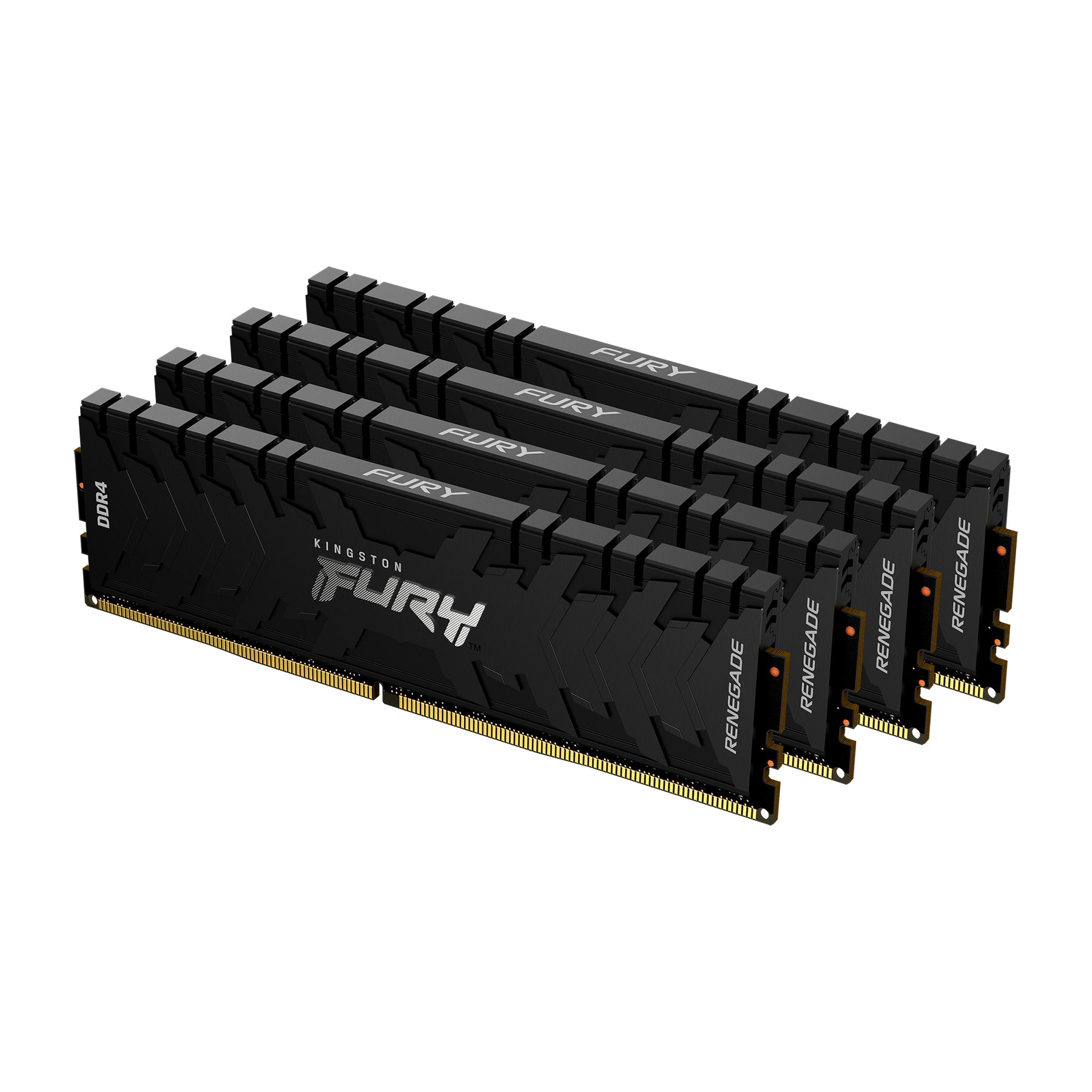 Kingston FURY Renegade - DDR4 - kit - 64 GB: 4 x 16 GB - DIMM de 288 pines - 2666 MHz / PC4-21300 - CL13 - 1,35 V - sin búfer - sin ECC - negro