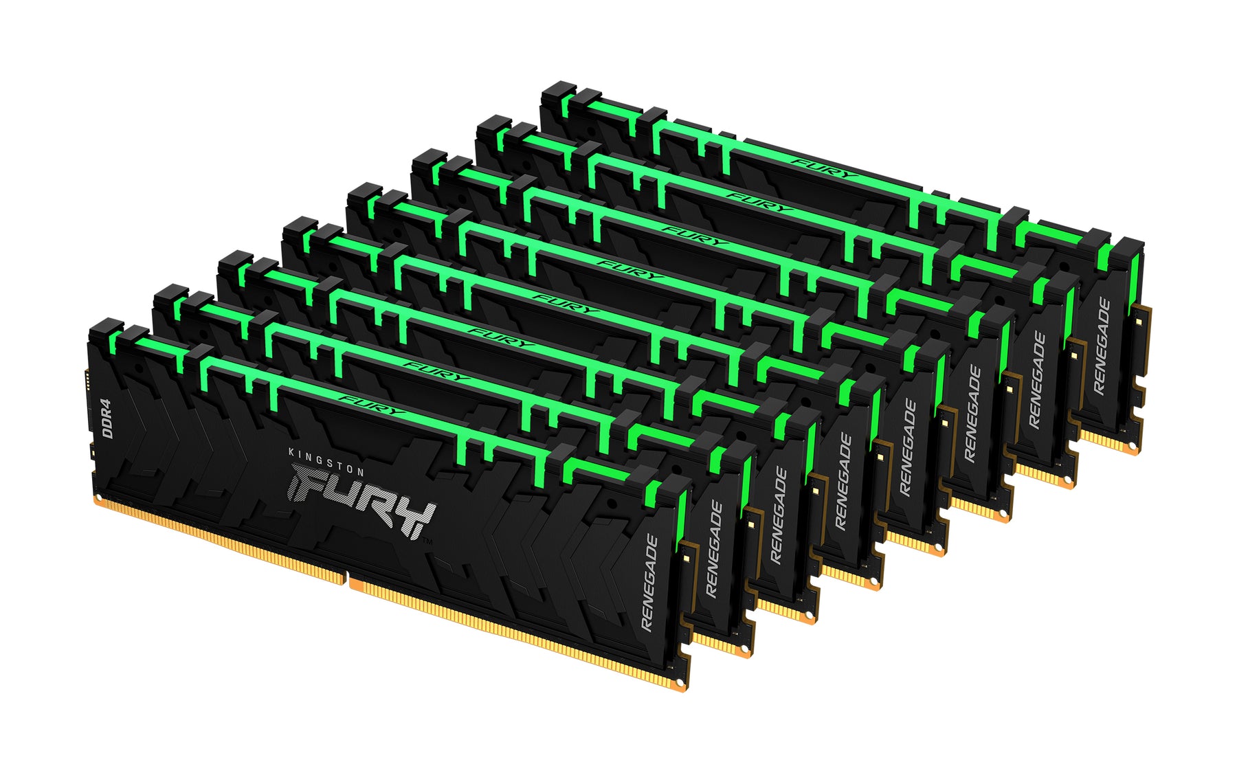 Kingston FURY Renegade RGB - DDR4 - kit - 256 GB: 8 x 32 GB - DIMM 288-pin - 3200 MHz / PC4-25600 - CL16 - 1.35 V - unbuffered - sem ECC - preto