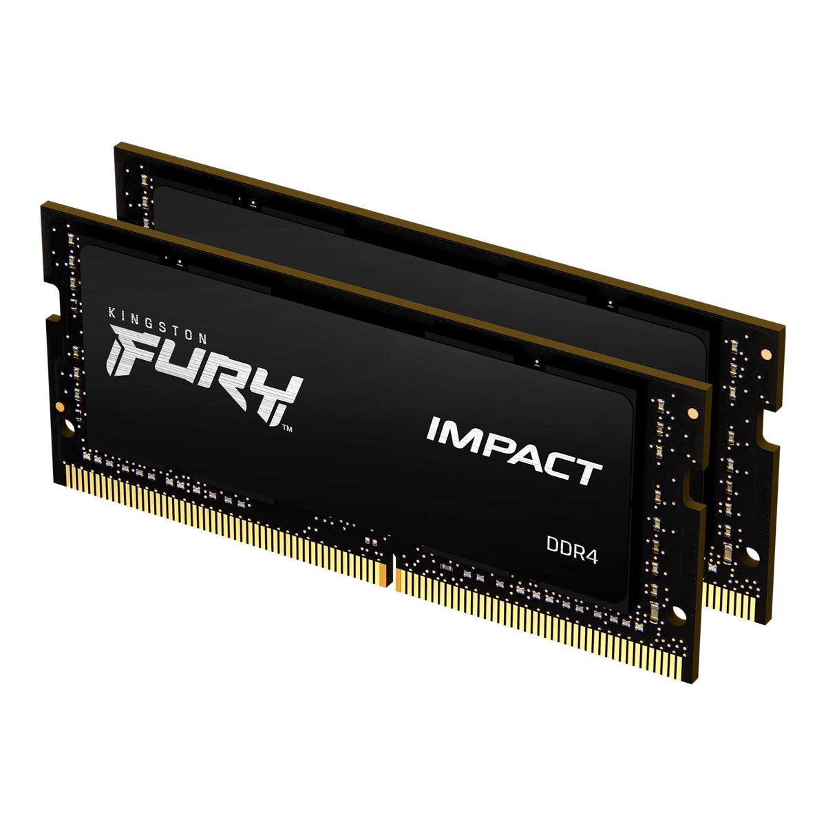 Kingston FURY Impact - DDR4 - kit - 16 GB: 2 x 8 GB - 260-pin SO DIMM - 3200 MHz / PC4-25600 - CL20 - 1.2 V - unbuffered - no ECC - black