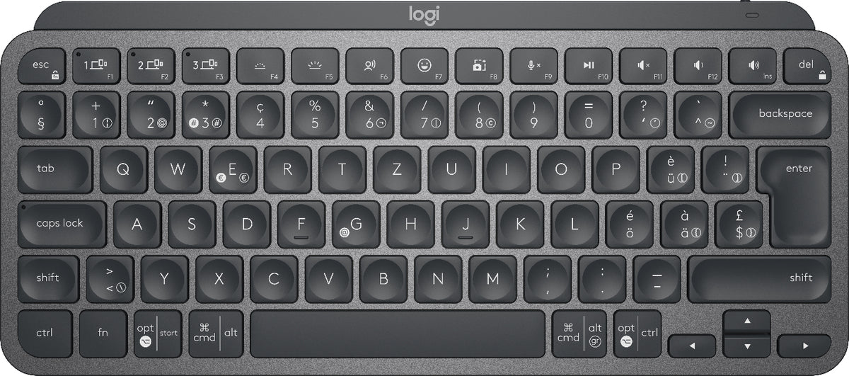 Logitech MX Keys Mini - Keyboard - Backlight - Bluetooth - QWERTZ - Swiss - Graphite