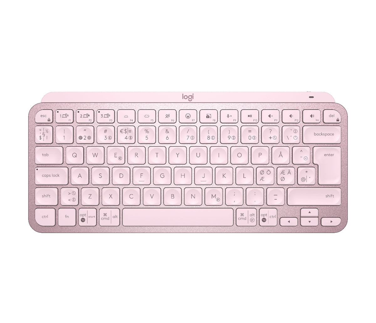 Logitech MX Keys Mini - Office - Keyboard - Backlight - Bluetooth - QWERTY - Nordic (Danish/Finnish/Norwegian/Swedish) - Pink