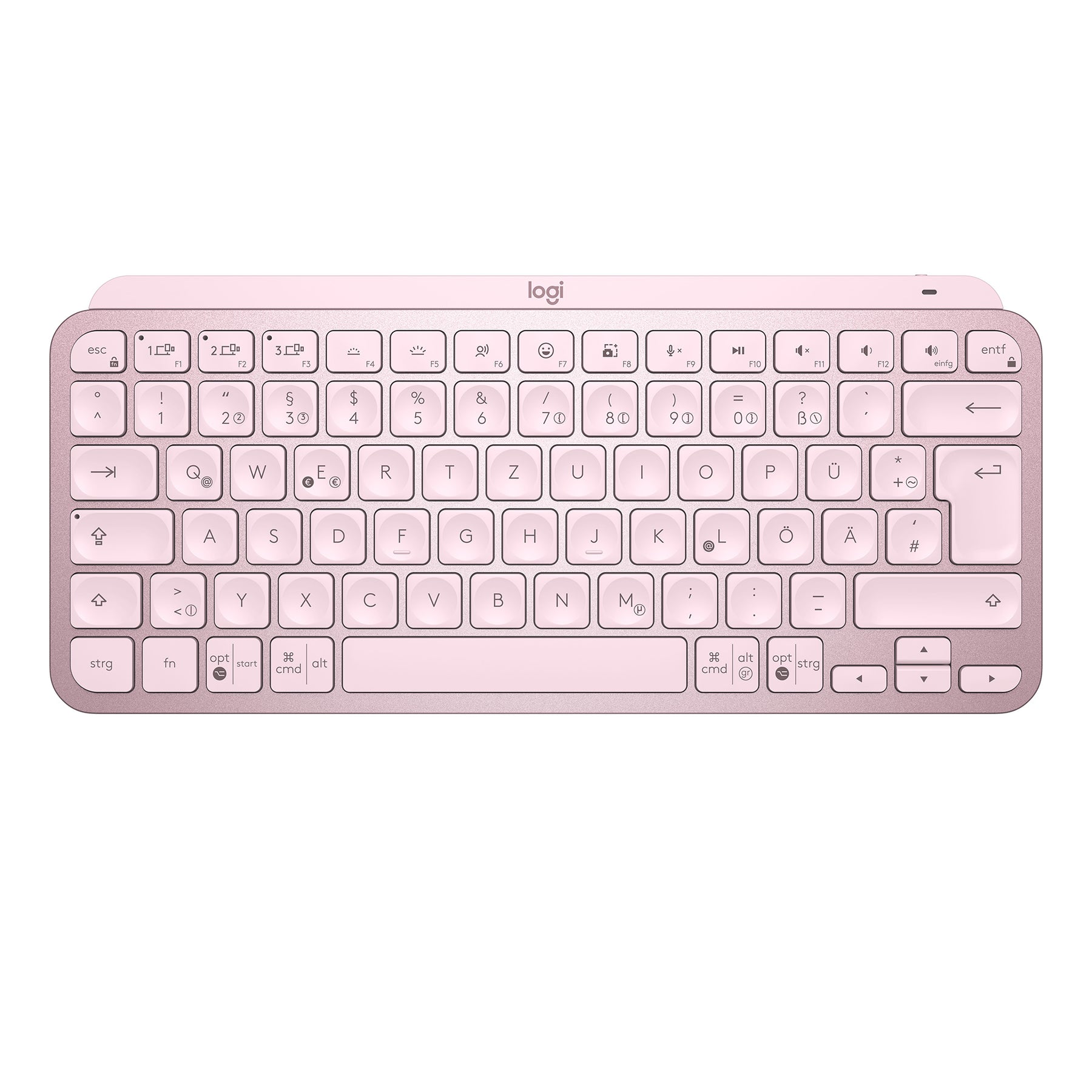 Logitech MX Keys Mini - Teclado - retroiluminação - Bluetooth - QWERTY - EUA - rosa