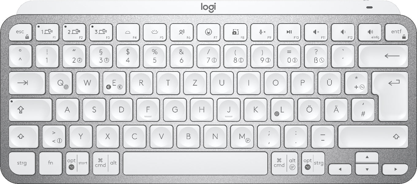 Logitech MX Keys Mini - Keyboard - Backlight - Bluetooth - QWERTZ - German - Pale Gray