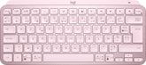 Logitech MX Keys Mini - Teclado - Retroiluminación - Bluetooth - AZERTY - Francés - Rosa